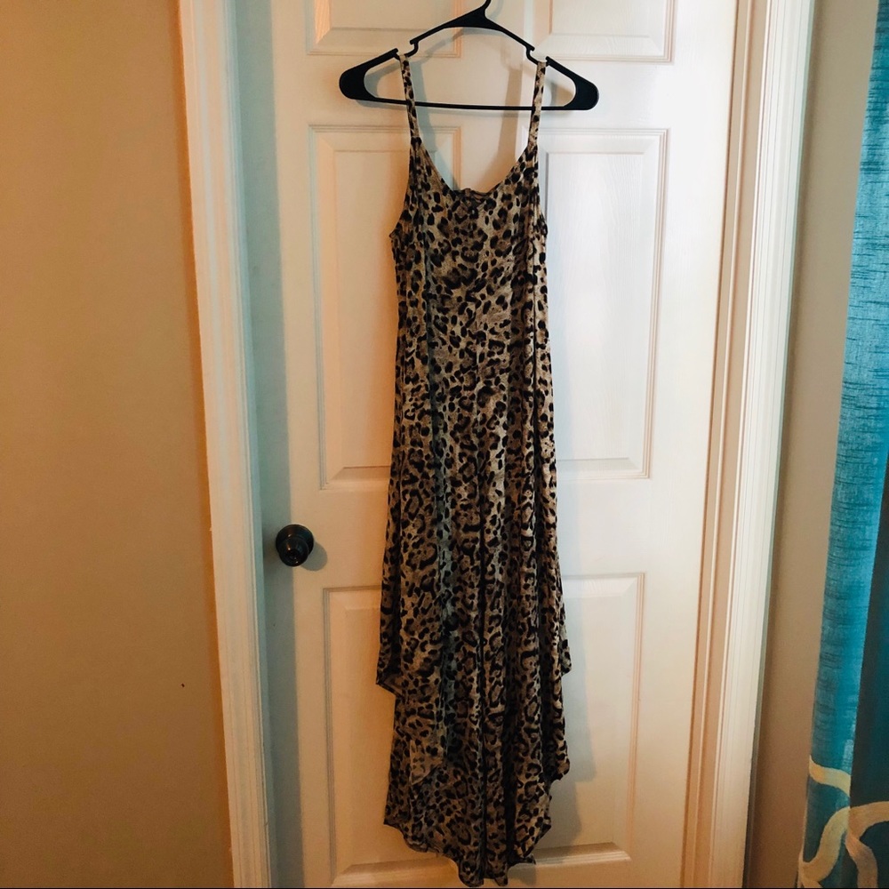 Sam and Jess| leopard cage back romper dress M